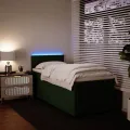cadre de lit et matelas Vert foncé 80x200 cm Velours