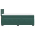 cadre de lit et matelas Vert foncé 80x200 cm Velours