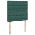 cadre de lit avec matelas Vert foncé 90x190 cm