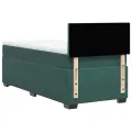 cadre de lit et matelas Vert foncé 80x200 cm Velours