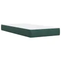 cadre de lit et matelas Vert foncé 80x200 cm Velours