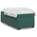 cadre de lit et matelas Vert foncé 80x200 cm Velours