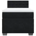 cadre de lit avec matelas noir simple velours