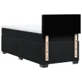 cadre de lit avec matelas noir simple velours