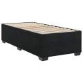 cadre de lit avec matelas noir simple velours