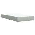 cadre de lit et matelas Gris clair 80x200 cm Velours