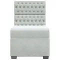 cadre de lit et matelas Gris clair 80x200 cm Velours