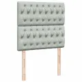 cadre de lit et matelas Gris clair 80x200 cm Velours