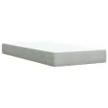 cadre de lit et matelas Gris clair 80x200 cm Velours