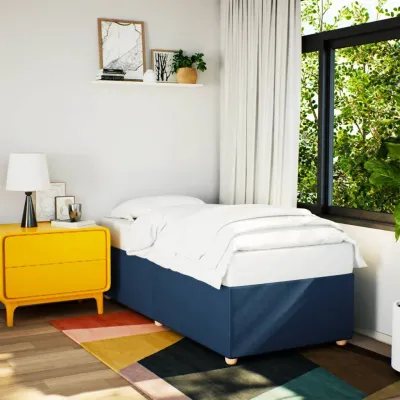Cadre de lit sans matelas bleu 80x200 cm tissu