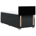 cadre de lit avec matelas Noir 90x200 cm Similicuir