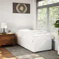 Cadre de lit sans matelas blanc 90x200 cm similicuir