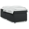 cadre de lit avec matelas Noir 90x200 cm Similicuir