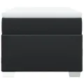 cadre de lit avec matelas Noir 90x200 cm Similicuir