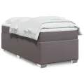 cadre de lit avec matelas Gris 90x190 cm Similicuir