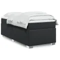 cadre de lit avec matelas Noir 80x200cm Similicuir