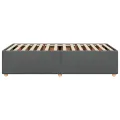 Cadre de lit sans matelas gris foncé 100x200 cm tissu