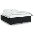 Cadre de lit sans matelas noir 180x200 cm velours
