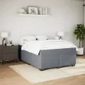 cadre de lit et matelas Gris foncé 140x200cm Velours