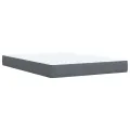 cadre de lit et matelas Gris foncé 140x200cm Velours
