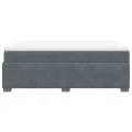 cadre de lit et matelas Gris foncé 140x200cm Velours