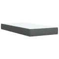 cadre de lit avec matelas gris foncé simple tissu