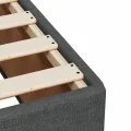 cadre de lit avec matelas gris foncé simple tissu