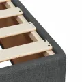 cadre de lit avec matelas gris foncé simple tissu