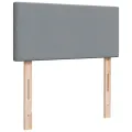 cadre de lit avec matelas Gris clair 100x200cm Tissu