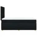 cadre de lit avec matelas Noir 90x190 cm Tissu