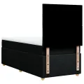 cadre de lit avec matelas Noir 90x190 cm Tissu