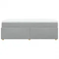 cadre de lit avec matelas Gris clair 100x200cm Tissu