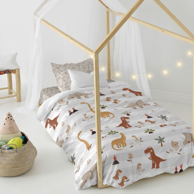 Dekbedovertrek set HappyFriday Moshi Moshi Dino Family Multicolour Bed