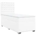 cadre de lit avec matelas Blanc 100x200cm Similicuir