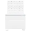 cadre de lit avec matelas Blanc 100x200cm Similicuir