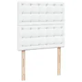 cadre de lit avec matelas Blanc 100x200cm Similicuir