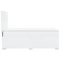 cadre de lit avec matelas Blanc 100x200cm Similicuir