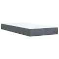 cadre de lit et matelas Gris foncé 90x200 cm Velours