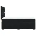 cadre de lit avec matelas Noir 90x200 cm Velours