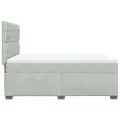 cadre de lit et matelas Gris clair 140x200cm Velours