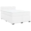 cadre de lit avec matelas Blanc 140x200cm Similicuir