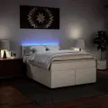 cadre de lit avec matelas Blanc 140x200cm Similicuir