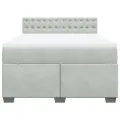 cadre de lit et matelas Gris clair 160x200cm Velours