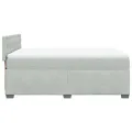 cadre de lit et matelas Gris clair 160x200cm Velours