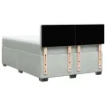 cadre de lit et matelas Gris clair 160x200cm Velours