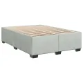 cadre de lit et matelas Gris clair 160x200cm Velours