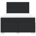 cadre de lit avec matelas Noir 140x200 cm Similicuir