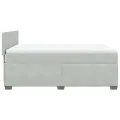 cadre de lit et matelas Gris clair 140x200cm Velours