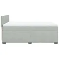 cadre de lit et matelas Gris clair 140x200cm Velours