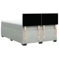 cadre de lit et matelas Gris clair 140x200cm Velours